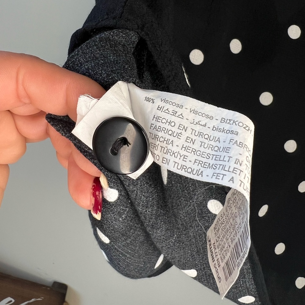 *SOLD* Zara Polka Dot Blouse - Picture 6 of 8